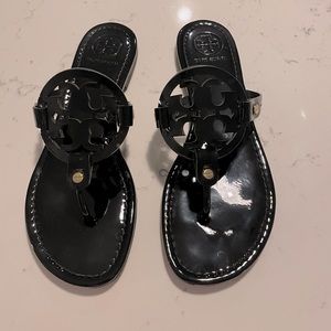 Tory Burch Miller Sandal - Patent leather black